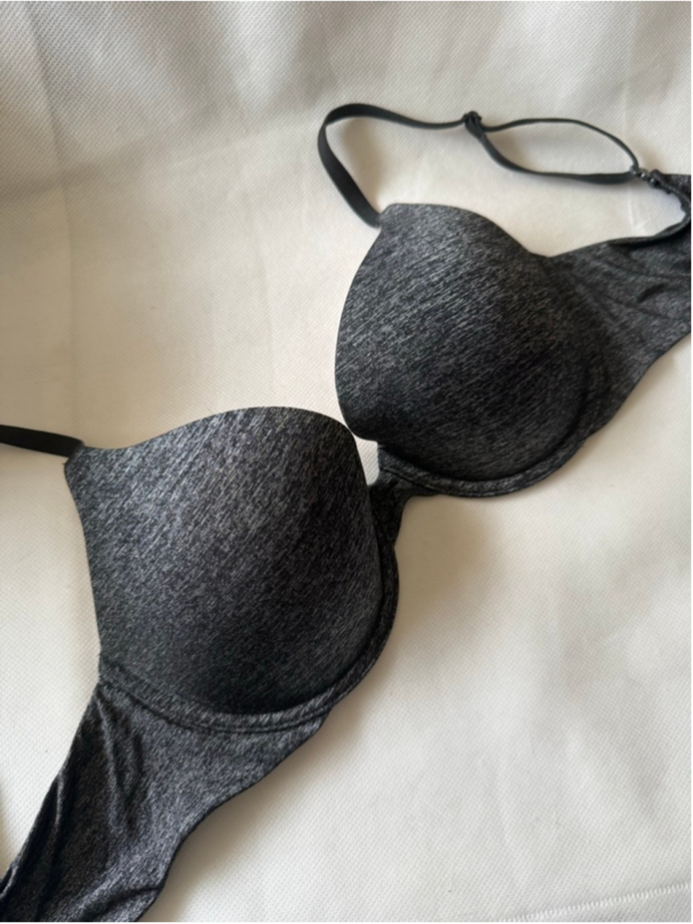 VS Victoria's Secret Padded Perfect Coverage Charcoal Gray Bra Size 34C - Picture 4 of 10